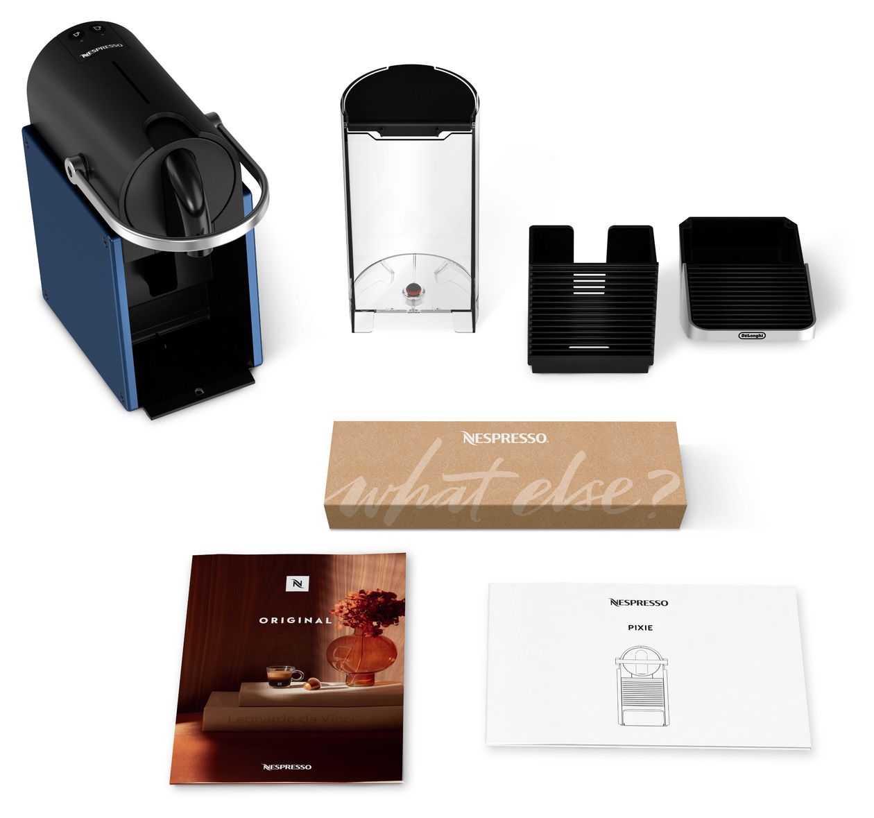 EN127.BL Pixie Nespresso Kapselmaschine 19 bar 1,0 l (Schwarz, Blau, Silber) 