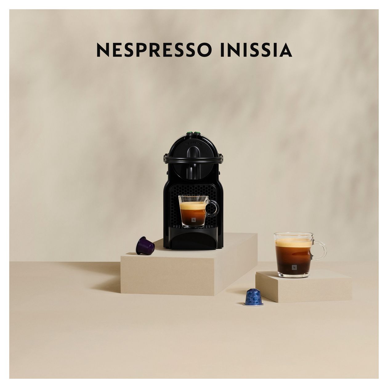 EN80.B Inissia Nespresso Kapselmaschine 19 bar 0,8 l  (Schwarz) 