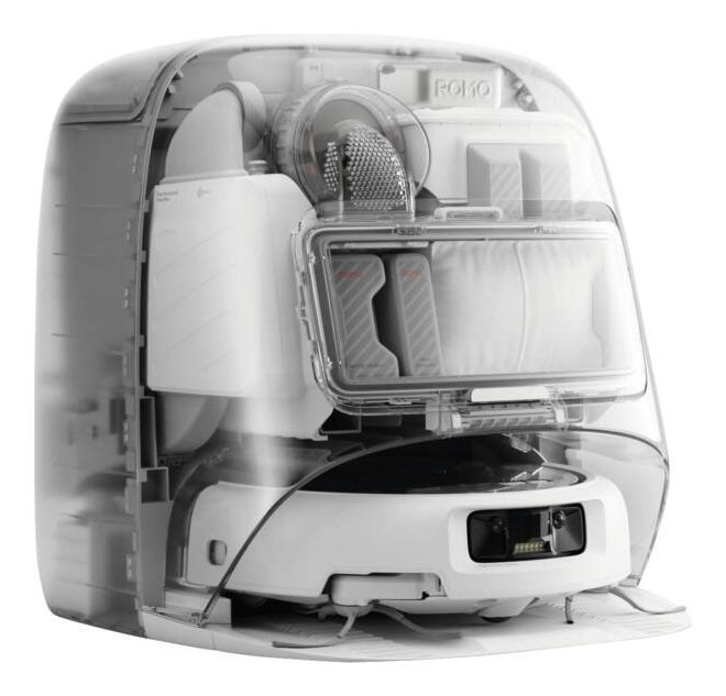 Romo P Saugroboter nass/trocken 180 min Akku 25000 Pascal Leistung  (Transparent) 