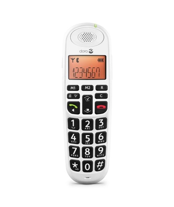 PhoneEasy 100w Großtastentelefon DECT-Telefon  (Weiß) 