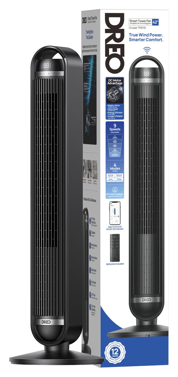 DR-HTF011S Cruiser Turmventilator Stand 25 dB  (Schwarz) 