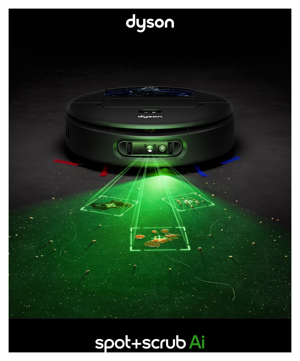 Spot+Scrub AI Saugroboter nass/trocken 140 min Akku 18000 Pascal Leistung  (Schwarz) 