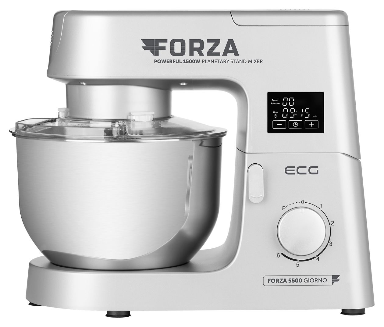 Forza 5500 1500 W Küchenmaschine 6,5 l (Metallisch, Edelstahl) 