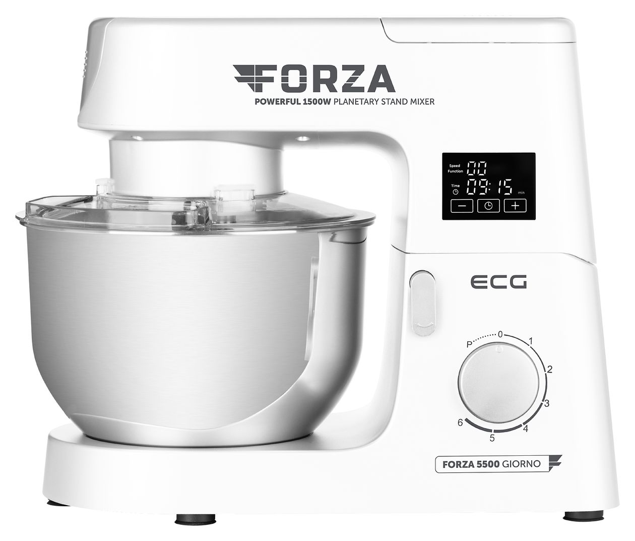 Forza 5500 1500 W Küchenmaschine 6,5 l  (Edelstahl, Weiß) 