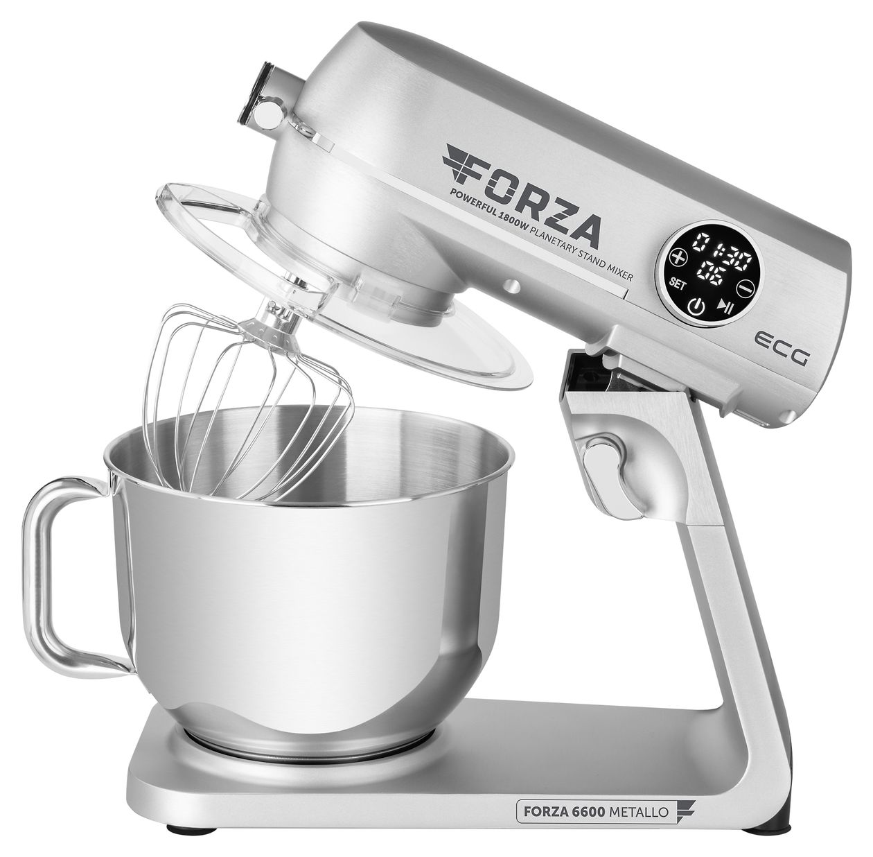 Forza 6600 1800 W Küchenmaschine 6,5 l  (Silber, Edelstahl) 