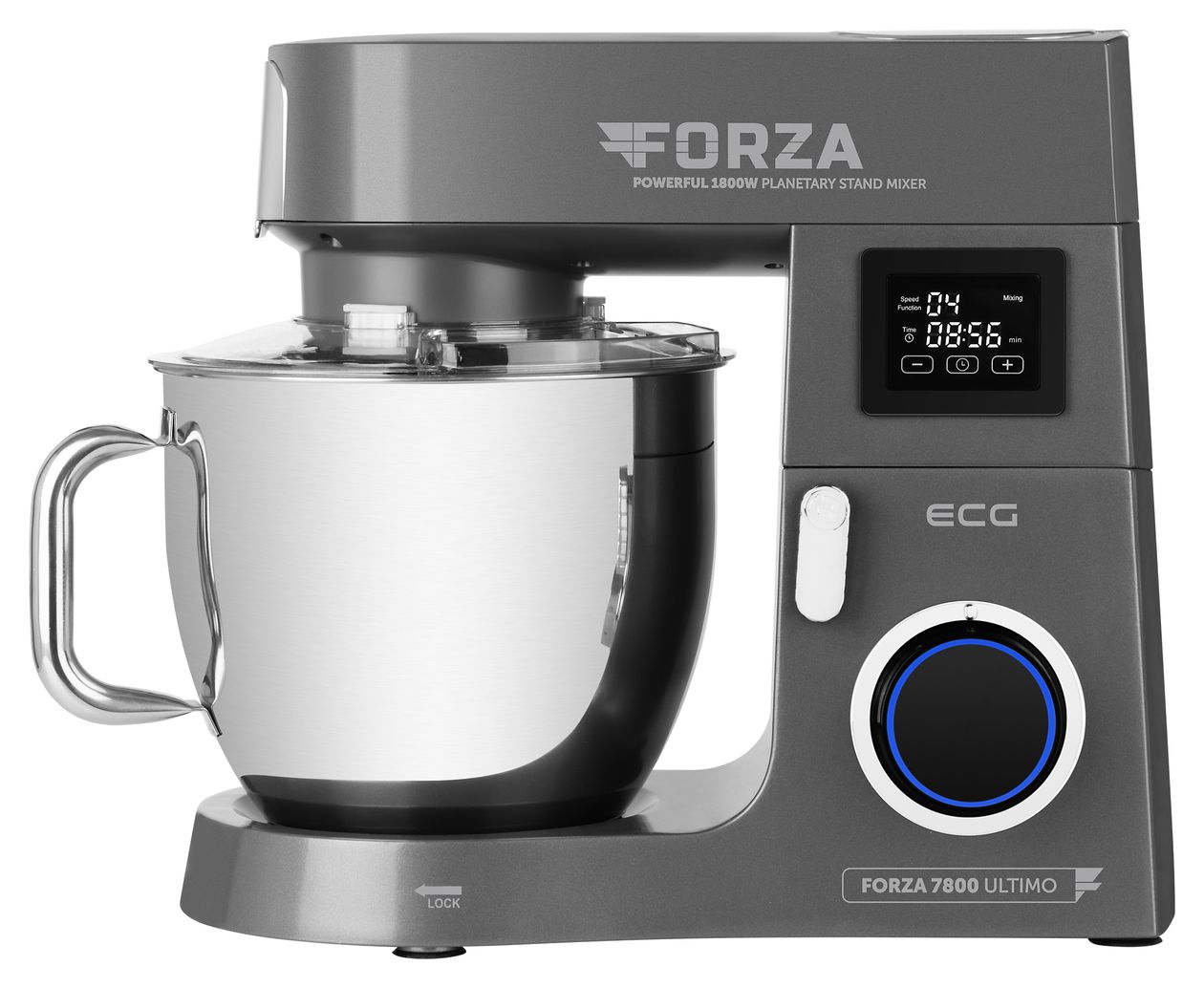 Forza 7800 1800 W Küchenmaschine 8 l  (Schwarz, Edelstahl) 