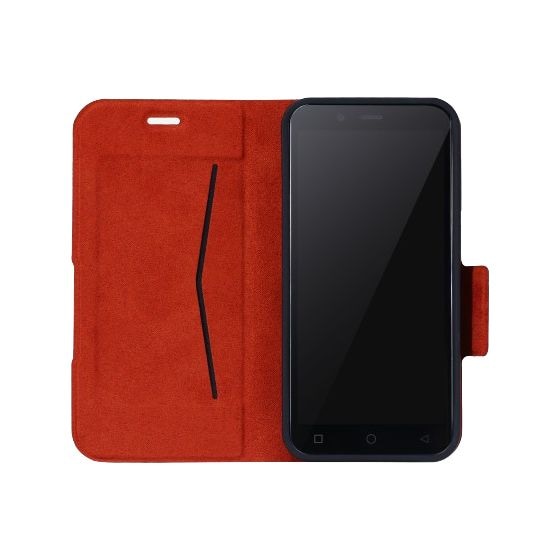 Smartcover Folio für Emporia SMART.7lite, SMART.7mini, ME.7  (Schwarz, Rot) 