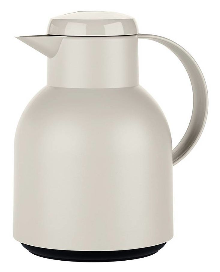 SAMBA Quick Press Isolierkanne 1,0l Glas-Isolierkolben  (Grau) 