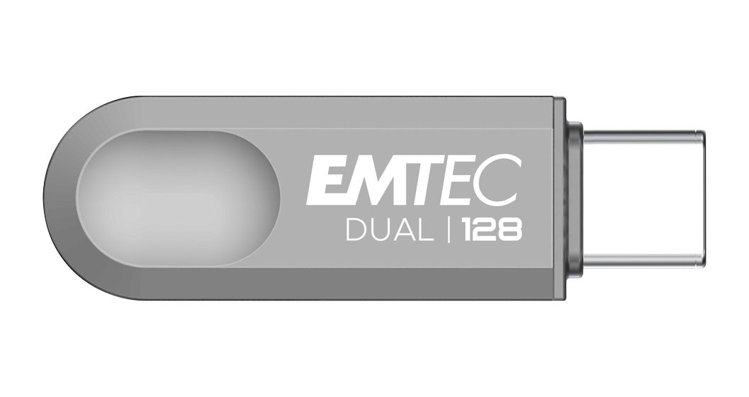 D280 Dual USB Type-A / USB Type-C Stick 128 GB  (Silber) 