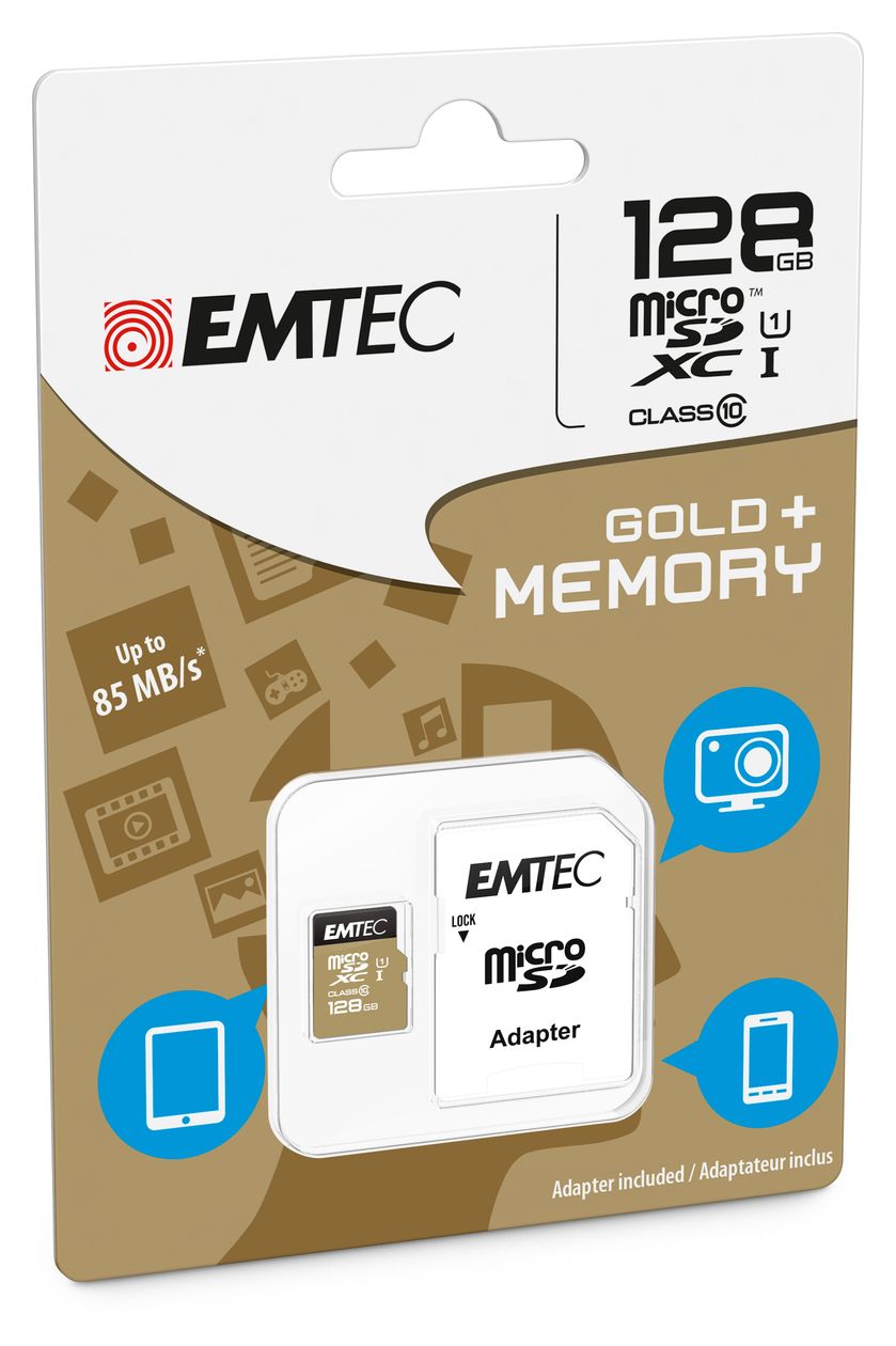 ECMSDM128GXC10GP MicroSDXC Speicherkarte 128 GB Klasse 10 