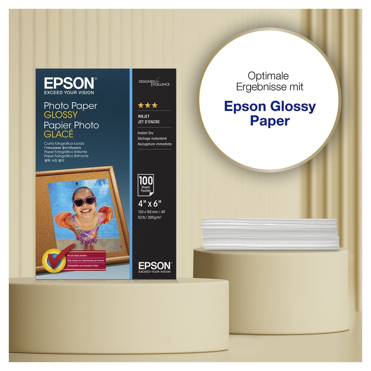 Photo Paper Glossy - 10x15cm - 100 Blätter 