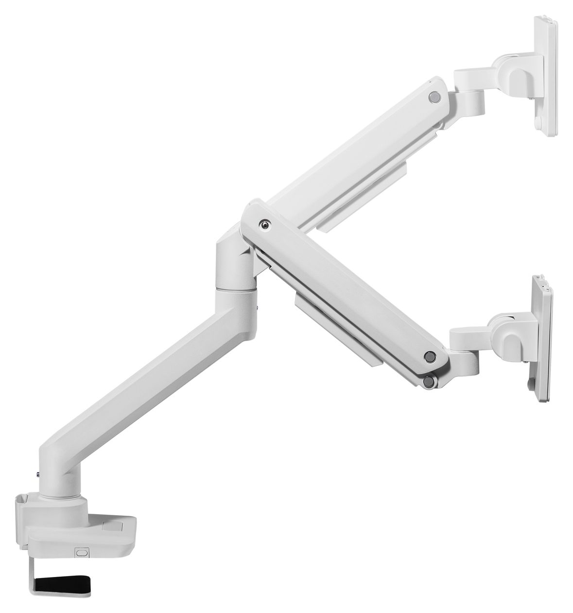 17"-49" Schwerlast-Monitor-Schreibtischhalterung, Weiß 