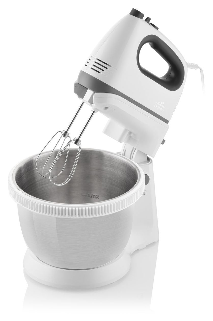 Crema II Handmixer 400 W 5 Stufen  (Grau, Weiß) 