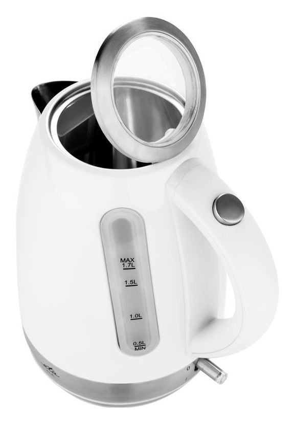 Ela 1,7 l Wasserkocher 2100 W  (Edelstahl, Weiß) 