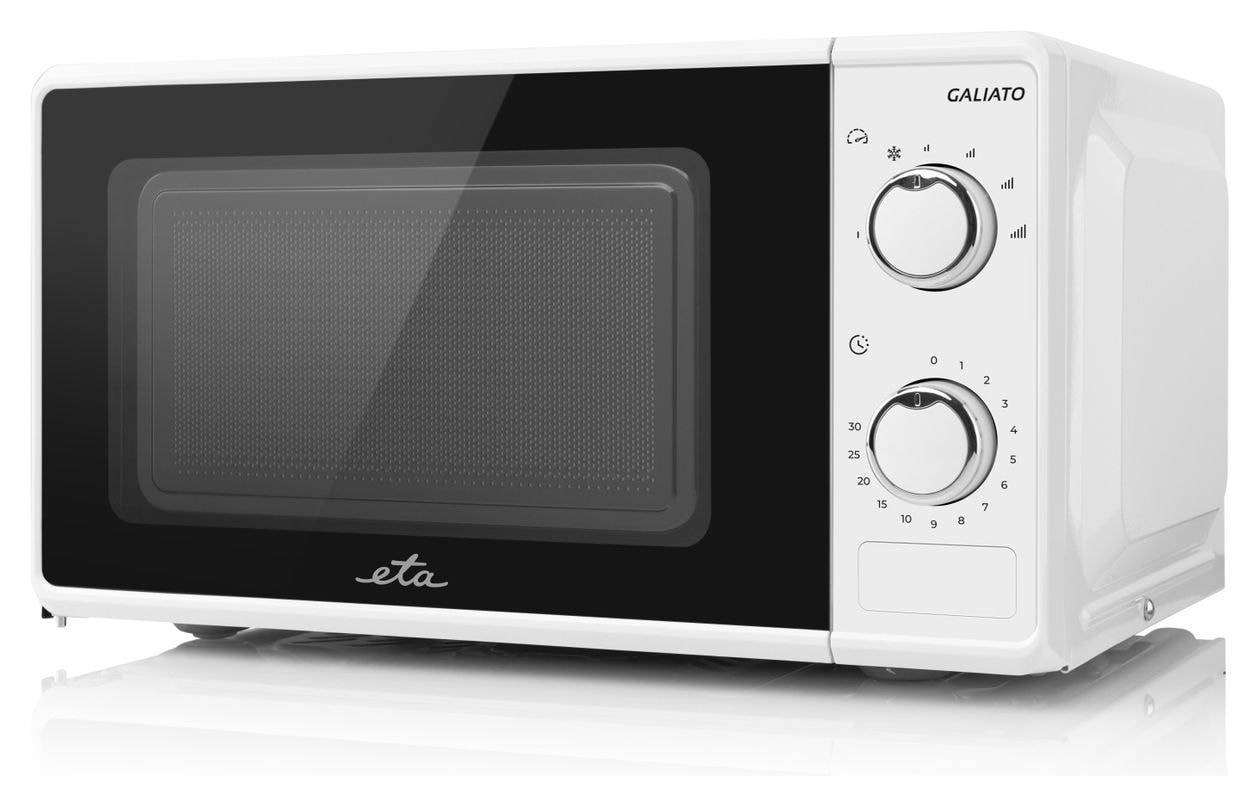 Galiato Freistehende Mikrowelle 700 W Größe: klein 6 Stufen  (Weiß) 