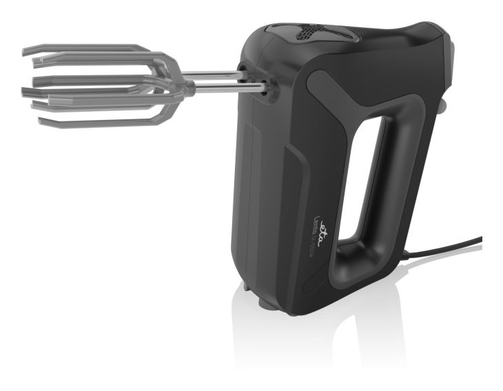Lento Handmixer 550 W 4 Stufen  (Schwarz) 