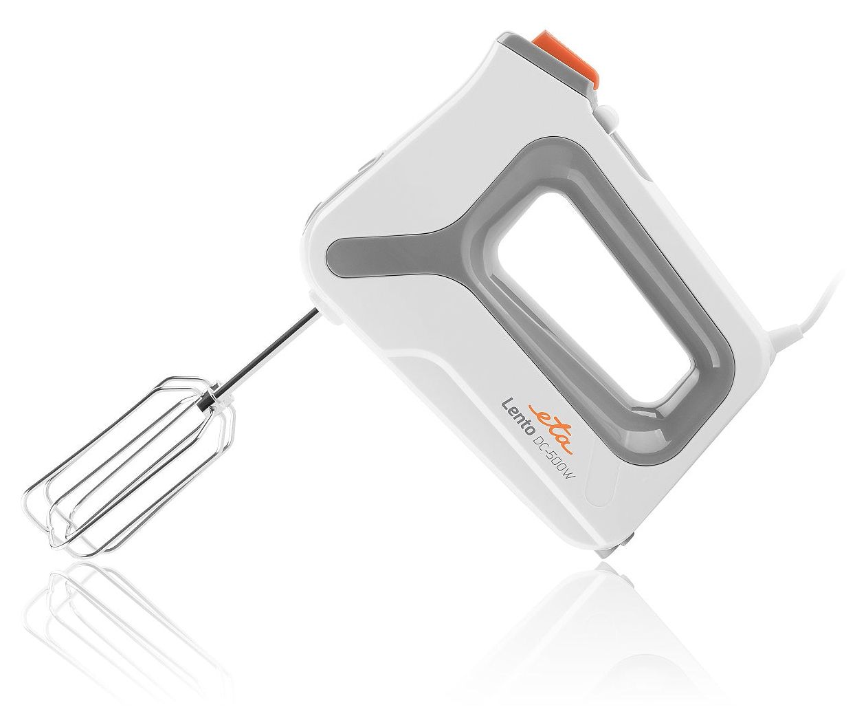 Lento Handmixer 500 W 4 Stufen  (Grau, Weiß) 