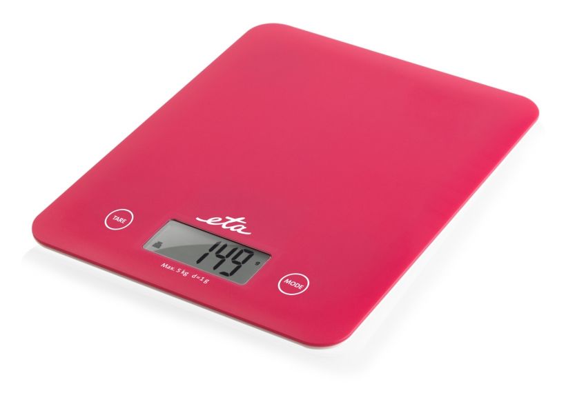 Lori Elektronische Küchenwaage bis 5 kg Genauigkeit 1 g  (Pink) 