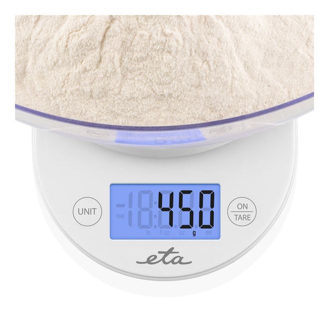 Mari Elektronische Küchenwaage bis 5 kg Genauigkeit 1 g  (Weiß) 