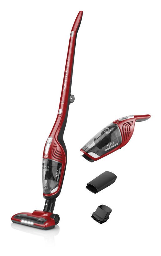 Moneto II Handstaubsauger mit Staubbeutel bis 45 min Laufzeit 18 V Zyklonal  (Rot) 