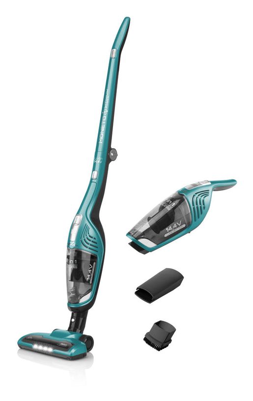 Moneto II Handstaubsauger mit Staubbeutel bis 40 min Laufzeit 14,4 V Zyklonal  (Türkis) 