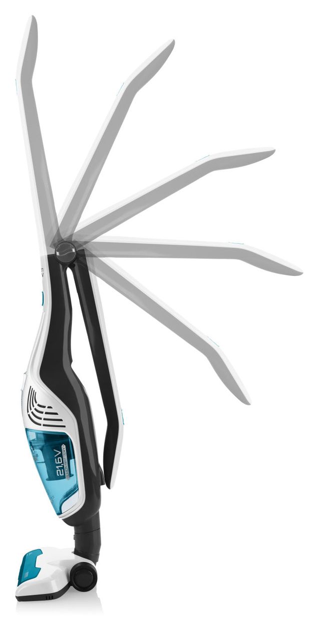 Moneto II Aqua Plus Handstaubsauger Beutellos bis 50 min Laufzeit 21,6 V HEPA  (Blau, Weiß) 