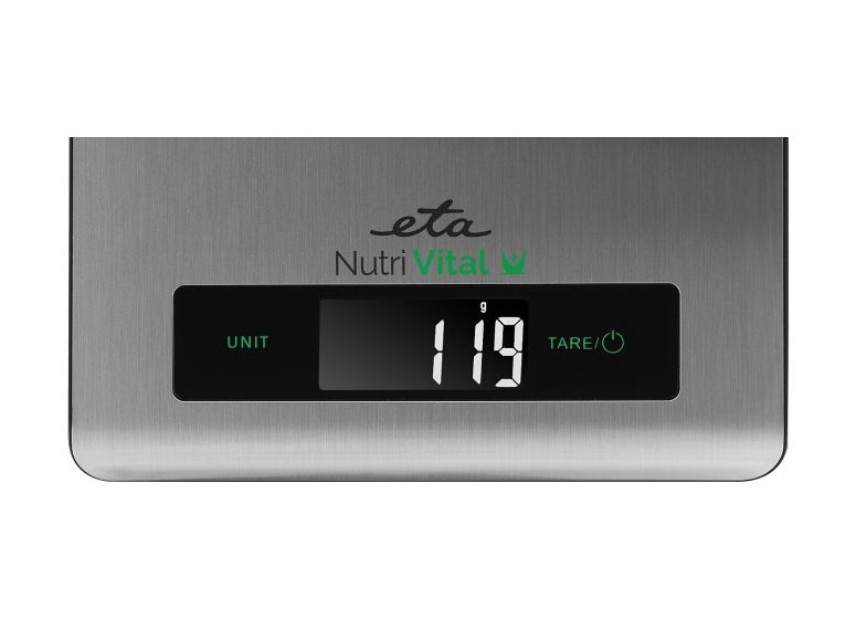 Nutri Vital Elektronische Küchenwaage bis 5 kg Genauigkeit 1 g  (Metallisch) 