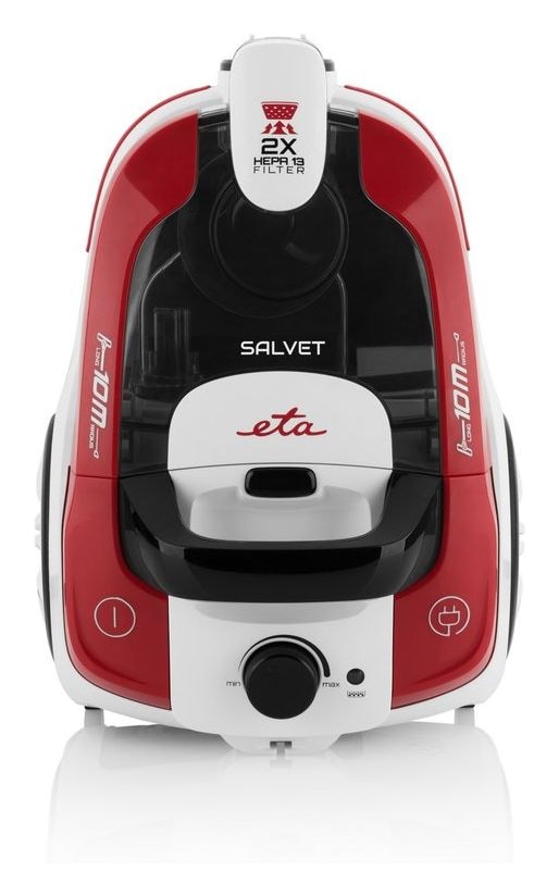 Salvet Bodenstaubsauger Beutellos 700 W HEPA  (Schwarz, Rot, Weiß) 