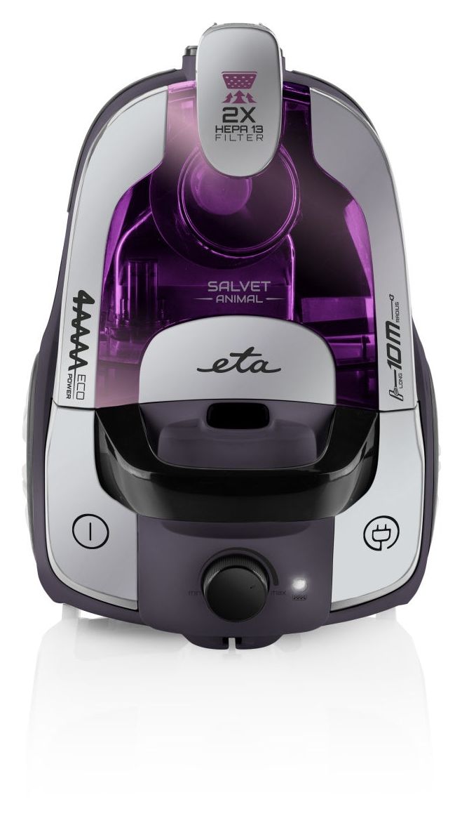 Salvet Animal Bodenstaubsauger Beutellos 700 W HEPA (Schwarz, Silber, Violett) 