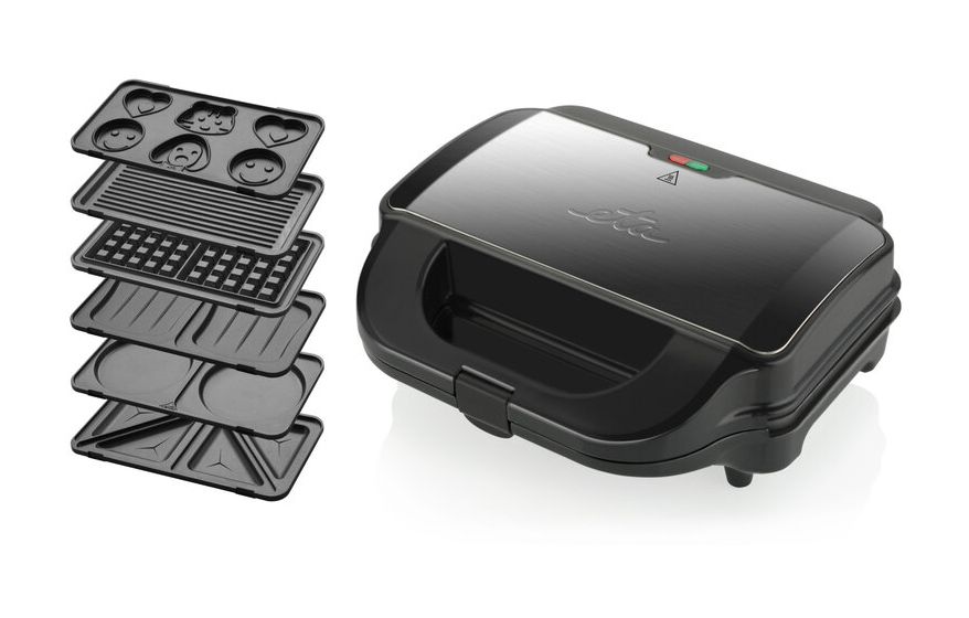 Sorento Plus Sandwichmaker 900 W für 4 Sandwiches  (Schwarz) 