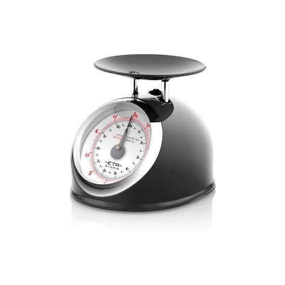 Storio Mechanische Küchenwaage bis 5 kg Genauigkeit 25 g  (Schwarz) 