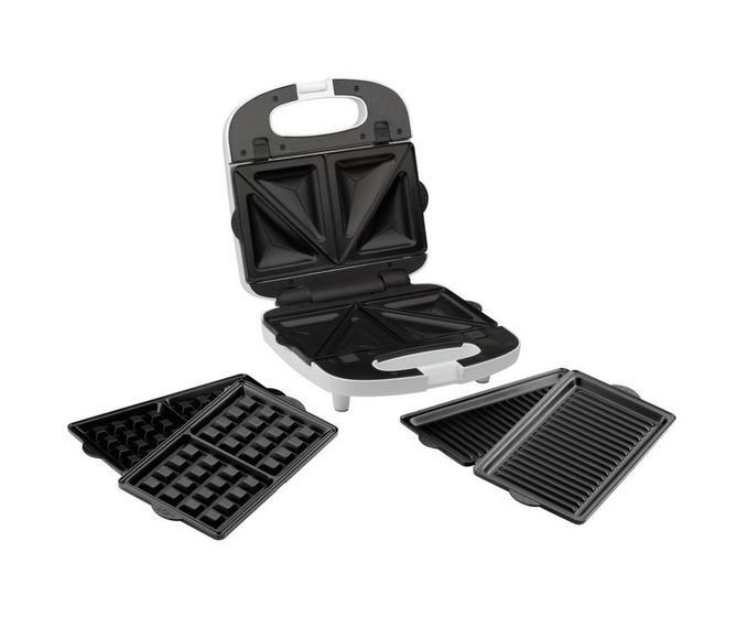 Tampo Sandwichmaker 700 W für 2 Sandwiches  (Schwarz, Weiß) 