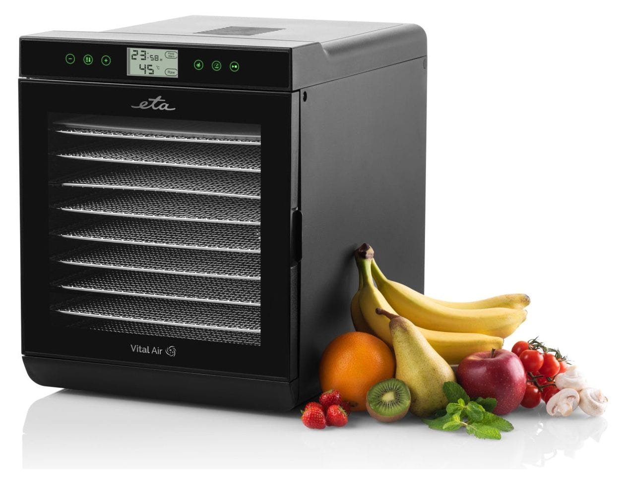 Vital Air II Dörrautomat 650 W 24 h Maximale Timer-Zeit 10 Dörrgitter 