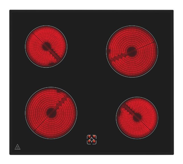 EHE256-U-020 Herdset 59 l mit 60 cm Glaskeramik Kochfeld 