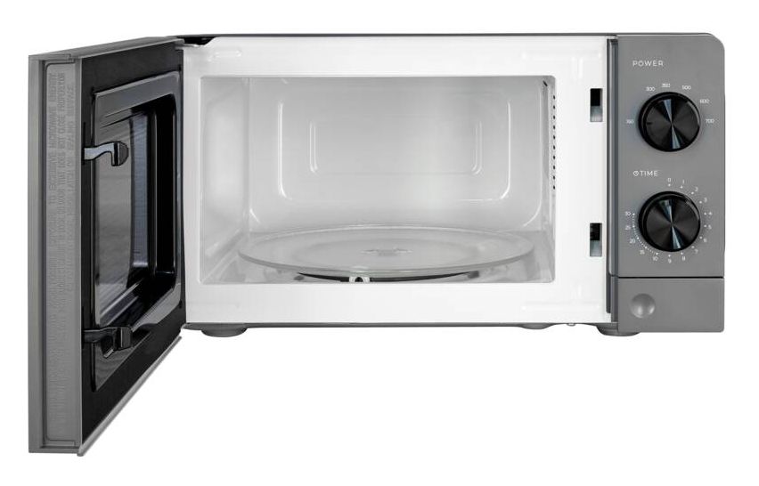 MW 950-040e Freistehende Mikrowelle 1200 W Größe: klein 6 Stufen  (Schwarz, Edelstahl) 