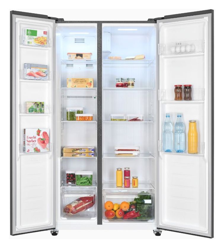 SBS46-040D Side-by-Side Kühl-/ Gefrierkombination 291 l / 151 l 230 kWh NoFrost 1770 mm x 910 mm  (Anthrazit) 