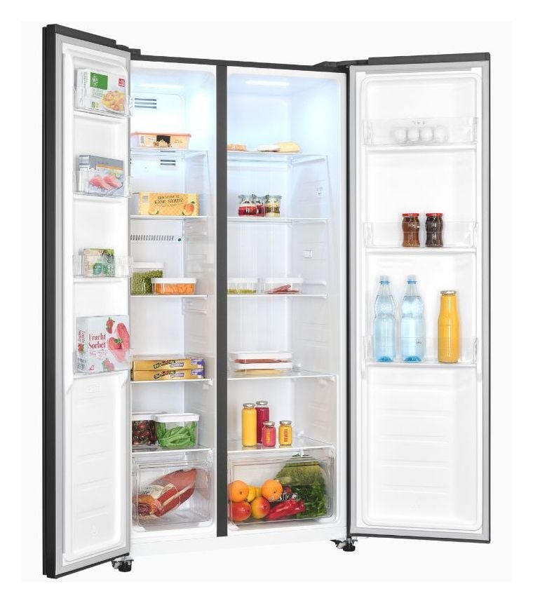 SBS46-040E Side-by-Side Kühl-/ Gefrierkombination 291 l / 151 l 287 kWh NoFrost 1770 mm x 900 mm  (Anthrazit) 