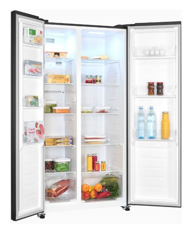 SBS46-040E Side-by-Side Kühl-/ Gefrierkombination 291 l / 148 l 287 kWh NoFrost 1770 mm x 910 mm  (Schwarz) 