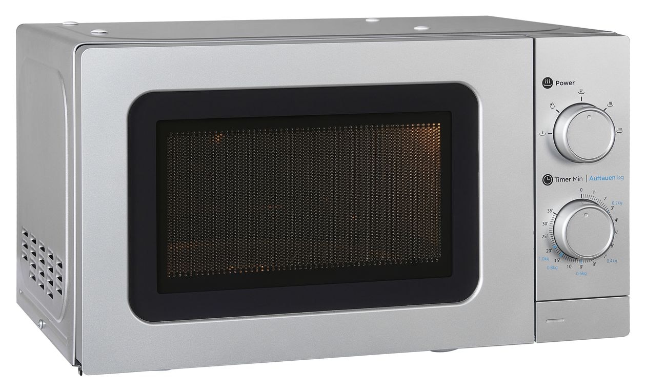 WP700J17-3si Freistehende Mikrowelle 1050 W Größe: klein 5 Stufen  (Silber) 
