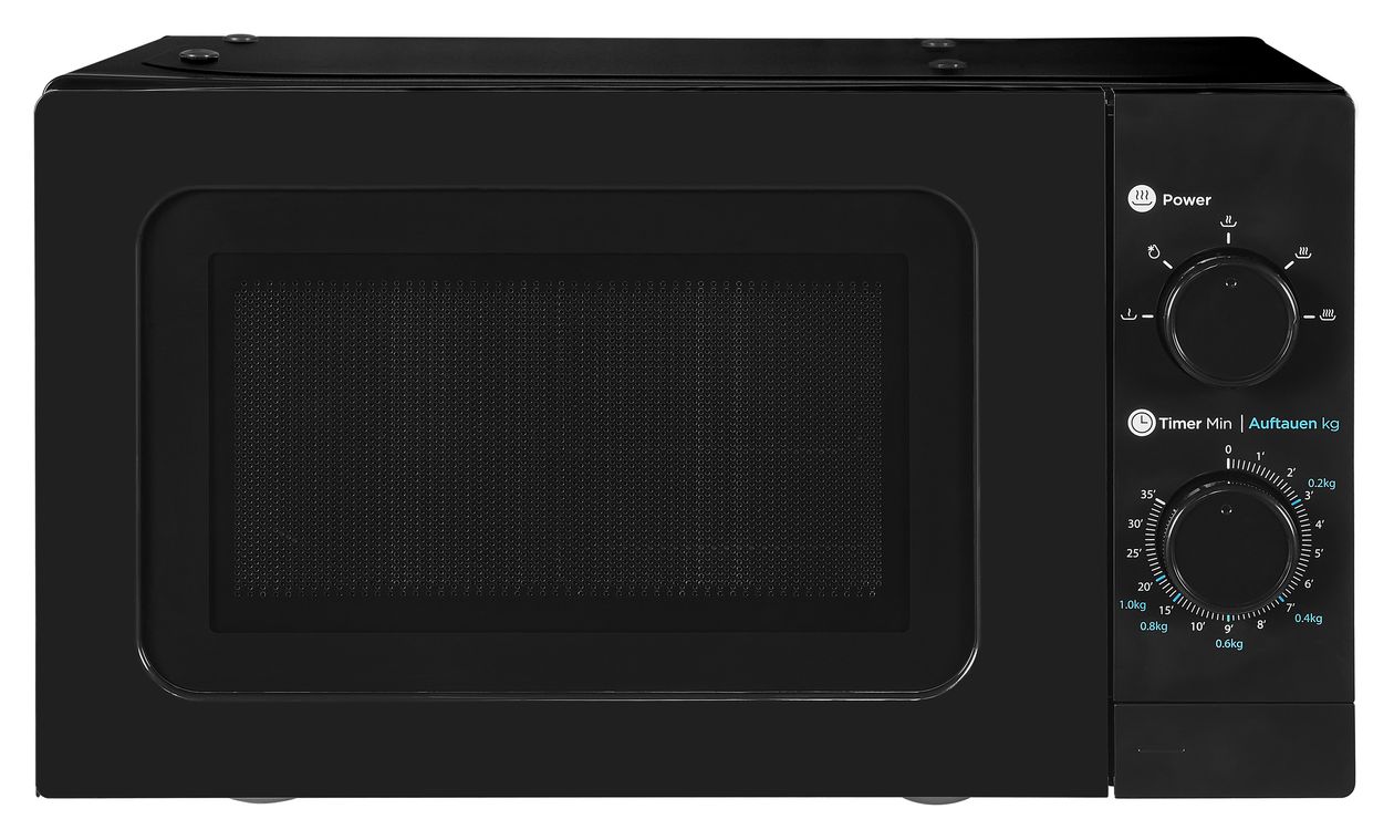WP700J17-3sw Freistehende Mikrowelle 1050 W Größe: klein 5 Stufen  (Schwarz) 