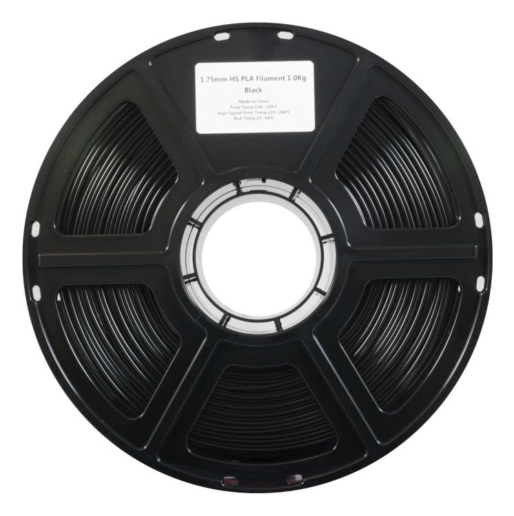 HS PLA Filament 1.75 mm 1 kg   (Schwarz) 