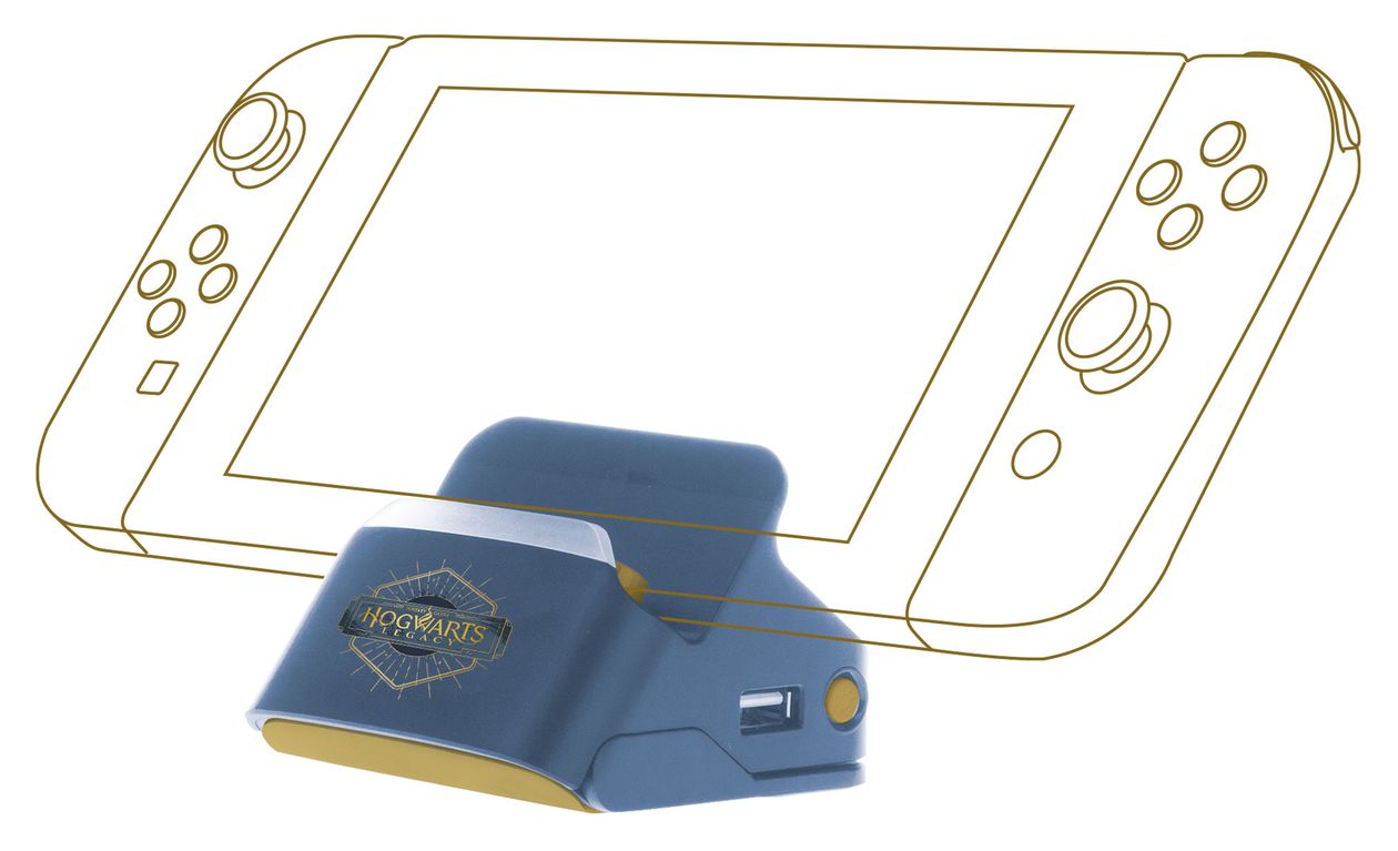 Play & Charge Dock Hogwarts Legacy Nintendo Switch  (Blau, Gelb) 