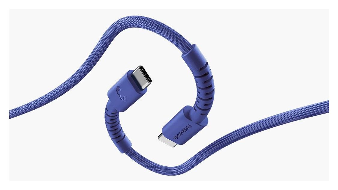 2CCC201TB Rundkabel USB C auf USB C Männlich bis 100 W 2 m  (Blau) 