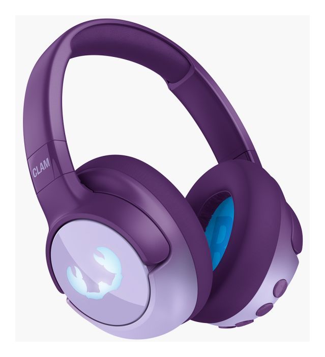 Clam Junior Ohraufliegender Bluetooth Kopfhörer kabellos 60 h Laufzeit USB Typ-C  (Violett) 