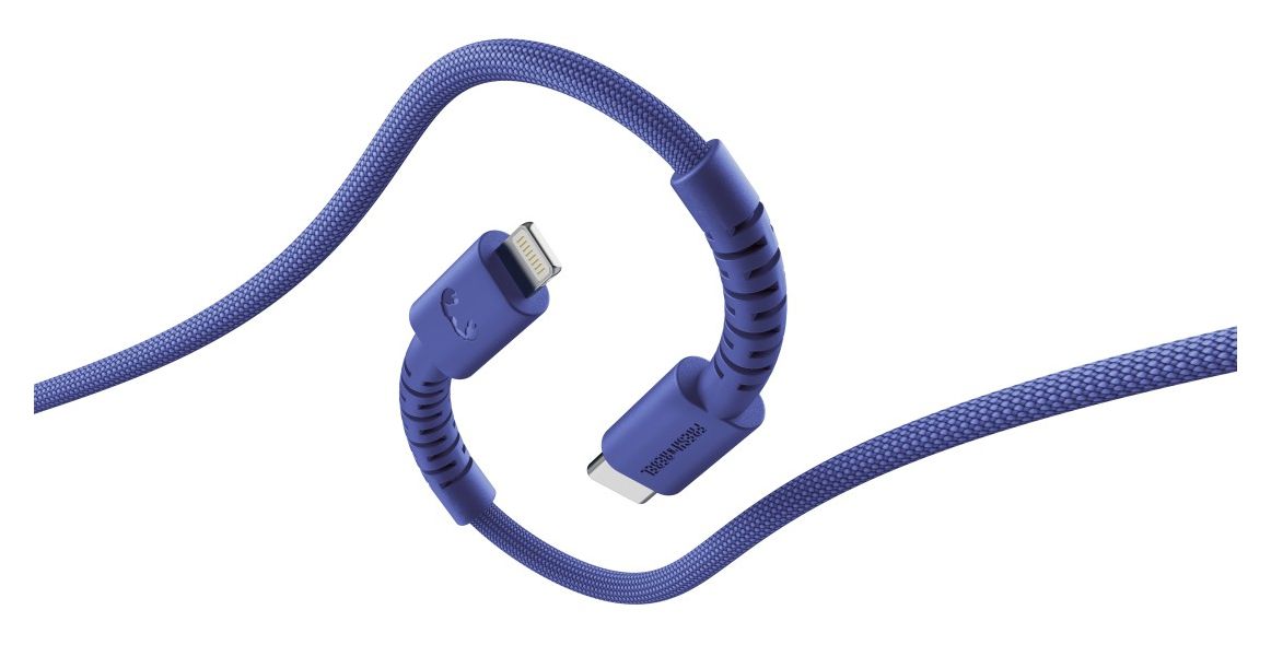 FlexWave Rundkabel Lightning auf USB C Männlich 2 m  (Blau) 