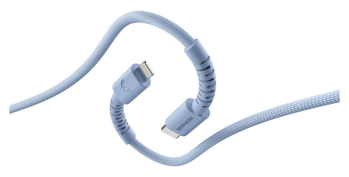 FlexWave Rundkabel Lightning auf USB C Männlich 2 m  (Blau) 