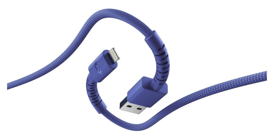 FlexWave Stecker Rundkabel Lightning auf USB A 2 m  (True Blue) 