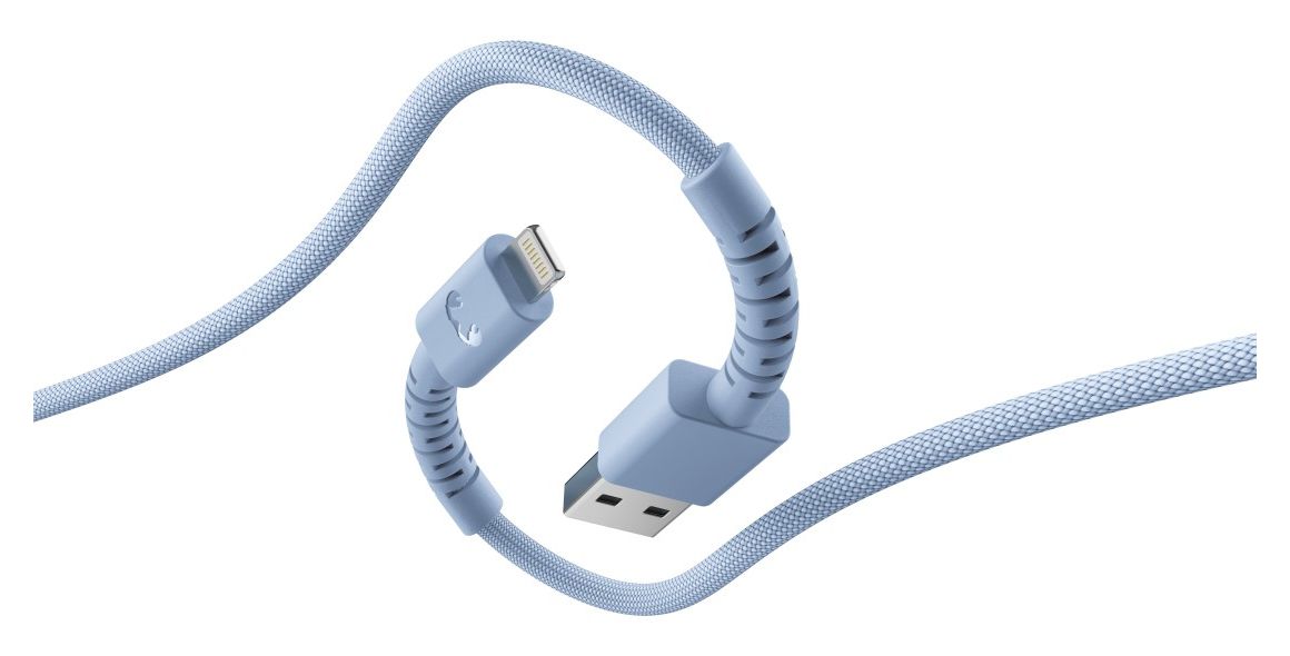 FlexWave Stecker Rundkabel Lightning auf USB A 2 m  (Vivid Blue) 