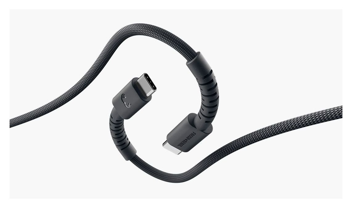 FlexWave Rundkabel USB C auf USB C Männlich bis 60 W 3 m  (Schwarz) 