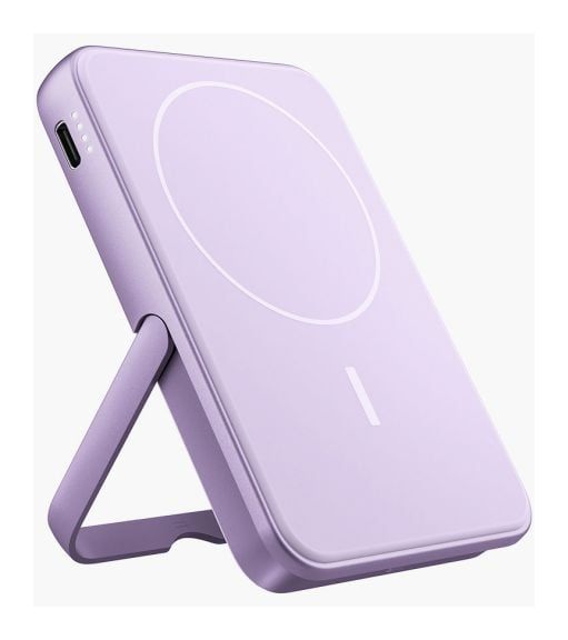 Wireless Magnetic 5000 mAh Powerbank USB Typ-C Kabelloses Laden  (Lila) 